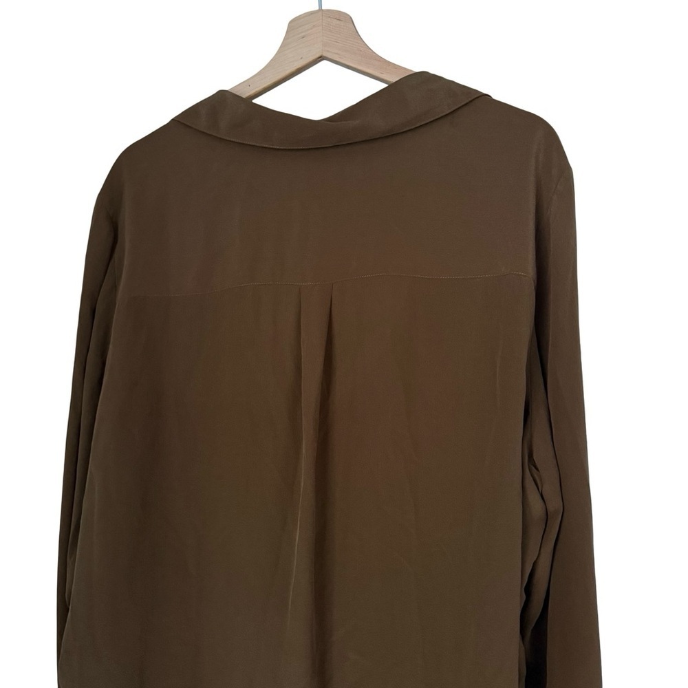 Eileen Fisher 100% Silk Cowl Neck Long Sleeve Top Sz XL - Picture 5 of 6